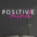 Custom Neon | Positive Mind Neon Sign | 30x10 | White & Pink 1