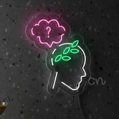 Question Mind Neon Sign 20x24, Plug-in Neon, Custom Question Flex Sign, Premium Question Neon Light, LED Neon Question Sign, Electric Neon Wall Decor, Durable Neon Flex Design