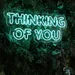 Thinking of You Neon Sign 30x13, Plug-in Neon Flex, Custom Romantic LED Wall Light, Premium Durable Electric Neon Decor, Stylish Battery Free Sign for Bedroom, Home, Couple Gift 2