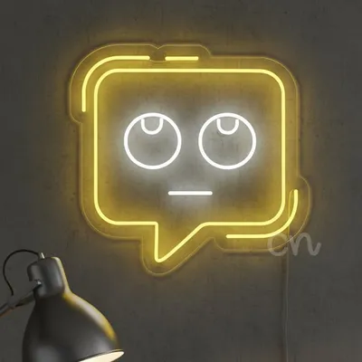 Custom Neon | Confused Chat Neon Sign | 24x23