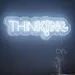 Neon Flex Thinking Sign 30x10, Plug-in LED Thinking Light, Neon Thinking Display, Motivational Wall Art, Inspirational Thinking Neon Board, Custom White Neon Sign for Home Office Decor 1