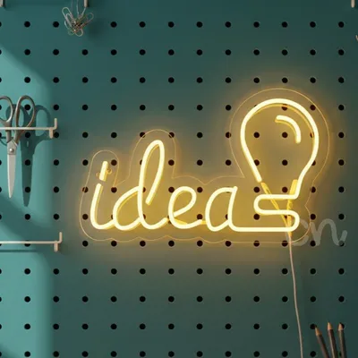 Custom Neon | Neon Flex IDEA Sign with Bulb Design | 24x15