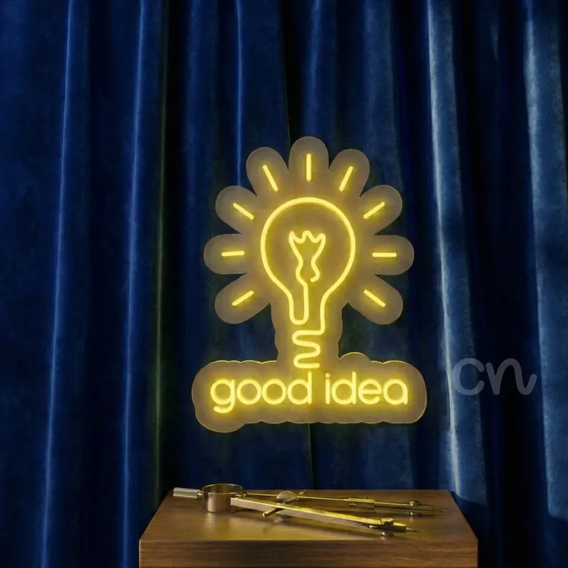 Custom Neon | Neon Flex Good Idea Bulb Sign | 19x24