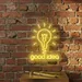 Custom Neon | Neon Flex Good Idea Bulb Sign | Premium LED Motivational Wall Art Decor | 19x24 | Plug-in Neon Flex Design, Creative Office Desk Neon Light, No Battery Electric Inspirational Sign 2