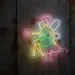 Custom Neon | Neon Flex Fairy on Mushroom with Wand | Premium LED Multicolored Fairy Wall Art | 25x30 | Glowing Mushroom Fairy Sign, Plug-in Neon Flex Design, Bedroom Party Home Decor 1