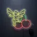 Custom Neon | Neon Flex Fairy on Cherry Sign | 30x26 | Yellow Glow 1