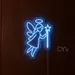 Custom Neon | Neon Flex Fairy Sign with Halo and Wand | 17x24 | Blue Neon 1