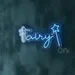 Custom Neon | Fairy Neon Sign with Star Blue LED | Neon Flex Fairy Decor Sign | Plug in Neon Sign Fairy for Wall Mount and Shop Decoration | Energy Efficient Decorative LED Neon Sign | 24x14 1