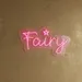 Custom Neon | Fairy Neon Sign with Star Pink LED | Neon Flex Fairy Decor Sign | Plug in Neon Sign Fairy for Wall Mount and Shop Decoration | Energy Efficient Decorative LED Neon Sign | 29x17 1
