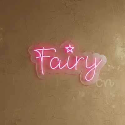 Custom Neon | Fairy Neon Sign with Star Pink LED | 29x17
