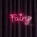 Custom Neon | Fairy Neon Sign with Star Pink LED | Neon Flex Fairy Decor Sign | Plug in Neon Sign Fairy for Wall Mount and Shop Decoration | Energy Efficient Decorative LED Neon Sign | 29x17 2