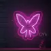 Custom Neon | Fairy Wings Neon Sign Pink LED | Neon Flex Sign for Decorative Wall Mount | Plug in Neon Sign Wings for Fairy Theme Decor | 24x24 | Pink Neon Wings Sign 2