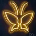 Custom Neon | Butterfly with Faces Neon Sign | 24x23 Inches | Yellow Neon Light 1