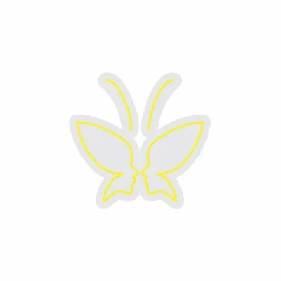 Custom Neon | Butterfly Neon Sign | 24x23 | Yellow