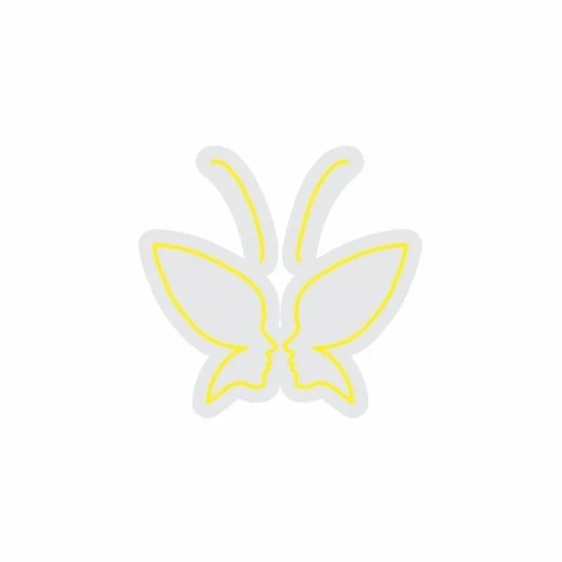 Custom Neon | Butterfly Neon Sign | 24x23 | Yellow
