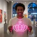 Custom Neon | Crown with Star Neon Sign | 24x28 | Hot Pink 1