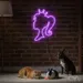 Custom Neon | Princess Silhouette Neon Sign | 36x25 | Purple Bright Neon Decor 2