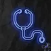 Custom Neon | Stethoscope Design Neon Sign | 21x20 | Purple 2