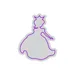 Custom Neon | Princess Silhouette Neon Sign | 22x32 | Purple Light Decoration 3