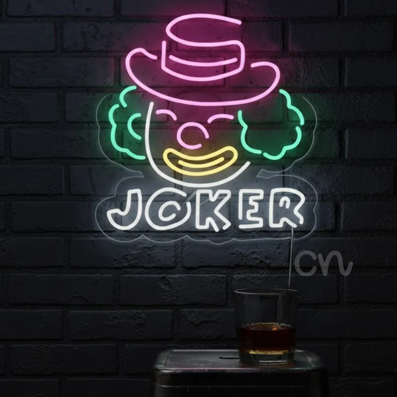 Custom Neon | Joker Clown Neon Sign | 24x22 | Multicolor