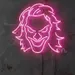 Custom Neon | Joker Face Neon Sign | Bold Pink LED Wall Art for Gaming Rooms, Bars, Restaurants, Clubs, Entertainment Venues, and Themed Parties with Durable LED Neon Tubing | 23x25 | Pink 1