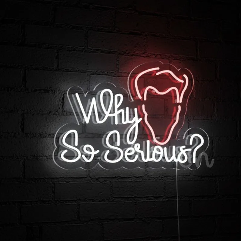 Custom Neon | Why So Serious Neon Sign | 16x24 | Red