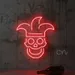 Custom Neon | Skull Jester Face Neon Sign | 24x22 | Red 1