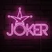 Custom Neon | Joker Neon Sign Wall Light with Jester Hat Design | 20x30 | Pink 2