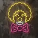 Custom Neon | Clown Face with Bowtie Neon Sign Wall Light |24x19,Yellow & Pink 1