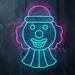 Custom Neon | Clown Face Neon Sign Wall Light | 30x23 | Blue & Pink 2