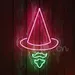 Magical 24x17 Wizard Hat Neon Sign with Beard – LED Wall Light for Halloween, Fantasy-Themed Parties, Bars, Gaming Rooms & Home Decor – Bright Glow, Energy-Efficient, Safe & Durable Event Lighting 1