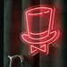 Custom Neon | Stylish Top Hat Neon Sign | 24x20 2