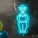 Custom Neon | Clown Standing Neon Sign Wall Light | 24x11 Inch 1