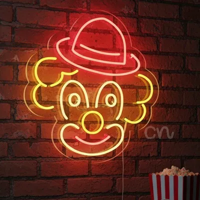 Custom Neon | Clown Face Neon Sign | 24x22 Inch