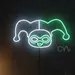 Jester Mask Neon Sign 13x24 Inch – Green LED Joker-Inspired Wall Light, Carnival Masquerade Party Decor, Gaming Room Accent, Festival Bar Neon, Cosplay Gift & Themed Room Decoration 2