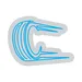 Custom Neon | Abstract Waves Neon Sign | 18x24 | Ice Blue 3