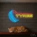 Custom Neon | Tyres Neon Sign | 19x36 | Blue Yellow Red Colors for Garage Decor 1