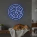 Custom Neon | Car Wheel Neon Sign | 24x24 | Blue Neon Sign for Car Lovers and Gift 2