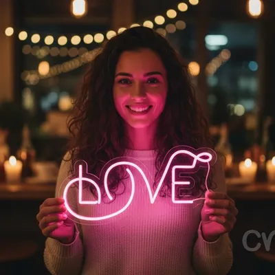 Custom Neon | Love Neon Sign | 24x12 | Hot Pink Wall Decor for Valentine's Day