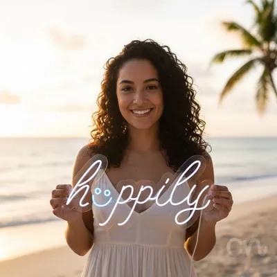 Custom Neon | Ever the Vibe Neon Sign | 28x23 | Warm White and Orange