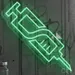Custom Neon | Syringe Neon Sign | 22x21 | Green Light for Medical Clinics and Gifts 1