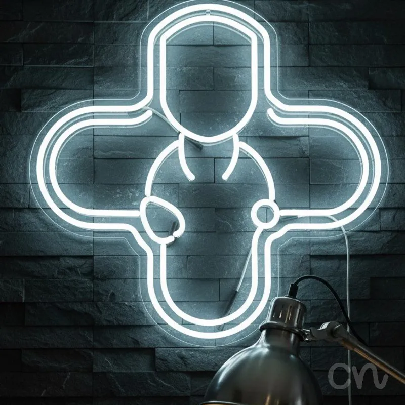 Custom Neon | Abstract Design Neon Sign | 20x20 | Warm White