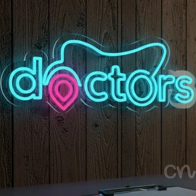 Custom Neon | Doctors Neon Sign Light | 9x24 Inch