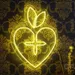 Custom Neon | Heart with Leaves Neon Sign | 20x15 | Yellow 1