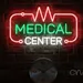 Custom Neon | Medical Center Neon Sign | 20x12 Inches | Green Red White Colors 2