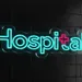 Custom Neon | Hospital Neon Sign | 7x24 Inch | Bright Blue and Red 2