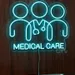 16x20 Inch Blue Medical Care Neon Sign – LED Wall Light Decor with Doctor and Team Symbol for Clinics, Hospitals, Pharmacies, Wellness Centers, Offices, and Home – Modern Healthcare LED Sign 1