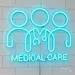 Custom Neon | Medical Care Neon Sign | 16x20 Inch | Blue 2