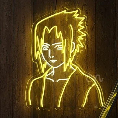 30x24 Yellow Anime Neon Sign – LED Wall Light for Bedroom, Gaming Room, Bar, Man Cave, or Cafe – Bold Japanese Anime Character Neon Artwork – USB Powered, Durable, Safe,Long-Lasting Decor