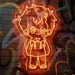 Custom Neon | Anime Chibi Neon Sign | Large 33x22 Inch | Orange 1